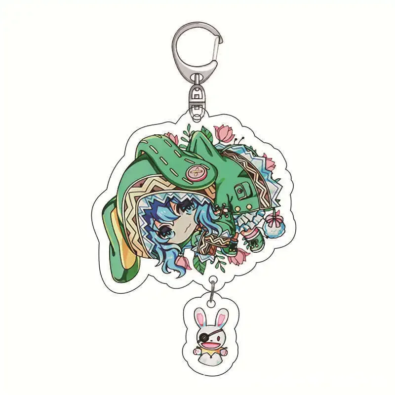 Anime DATE A LIVE Keychain Cosplay Cute Figure Tokisaki Kurumi Pendant Car Key Chain Bag Accessories Key Ring Jewelry Fans Gifts