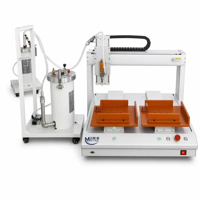 Automatic AB Glue Epoxy Resin Dispensing Machine Double Platform Pneumatic for SMT PCB Electronic Equipment