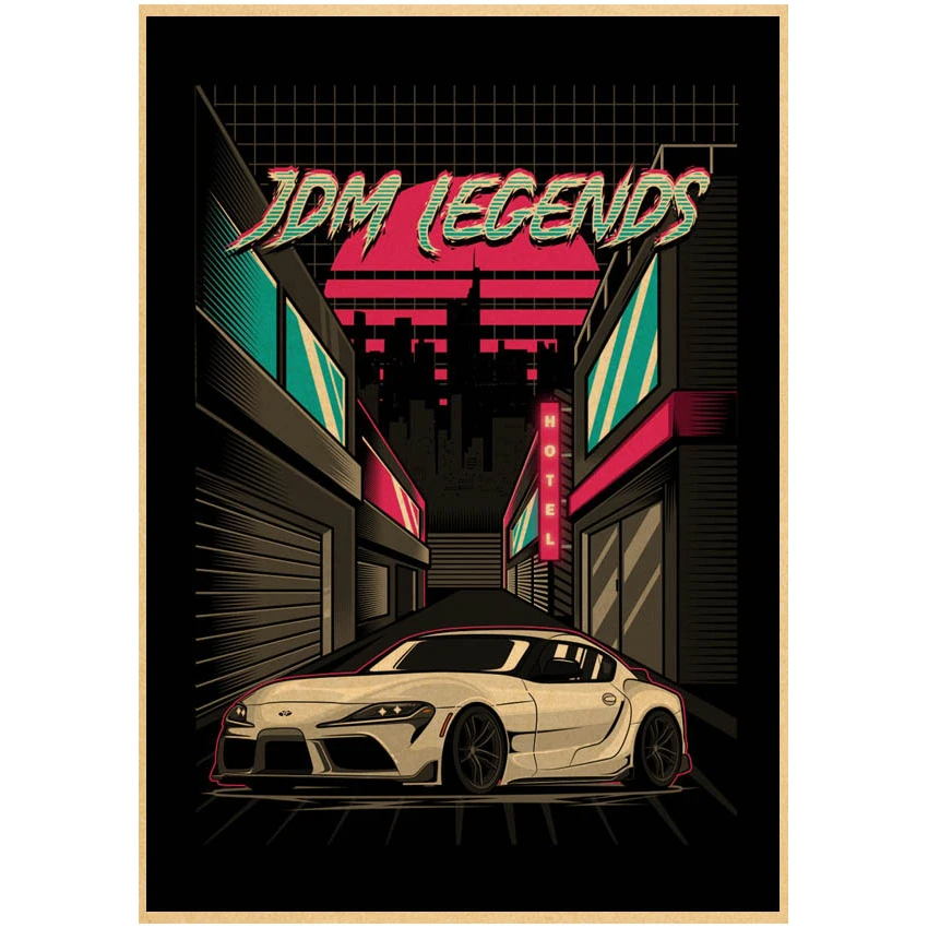 jdm Kraftpaper Poster HomeDecal Painting Wall Sticker for wall art Coffee House Bar wall art