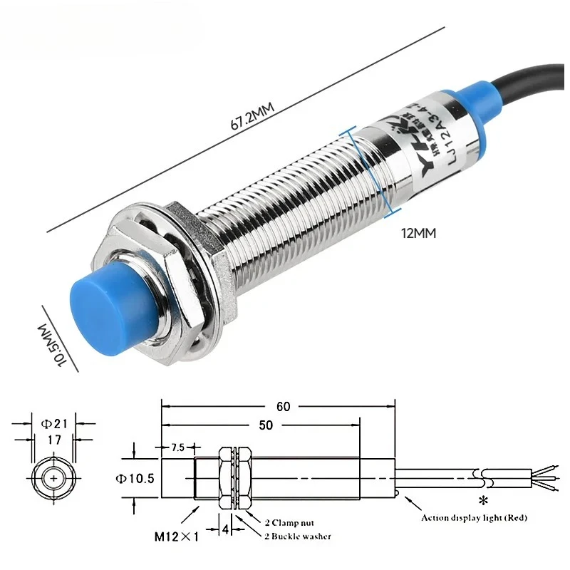 LJ12A3-4-Z/BX BY AX AY Proximity Switch Inductive Proximity Sensor Detection Switch NPN/PNP DC 6-36V Approach Sensor 12mm