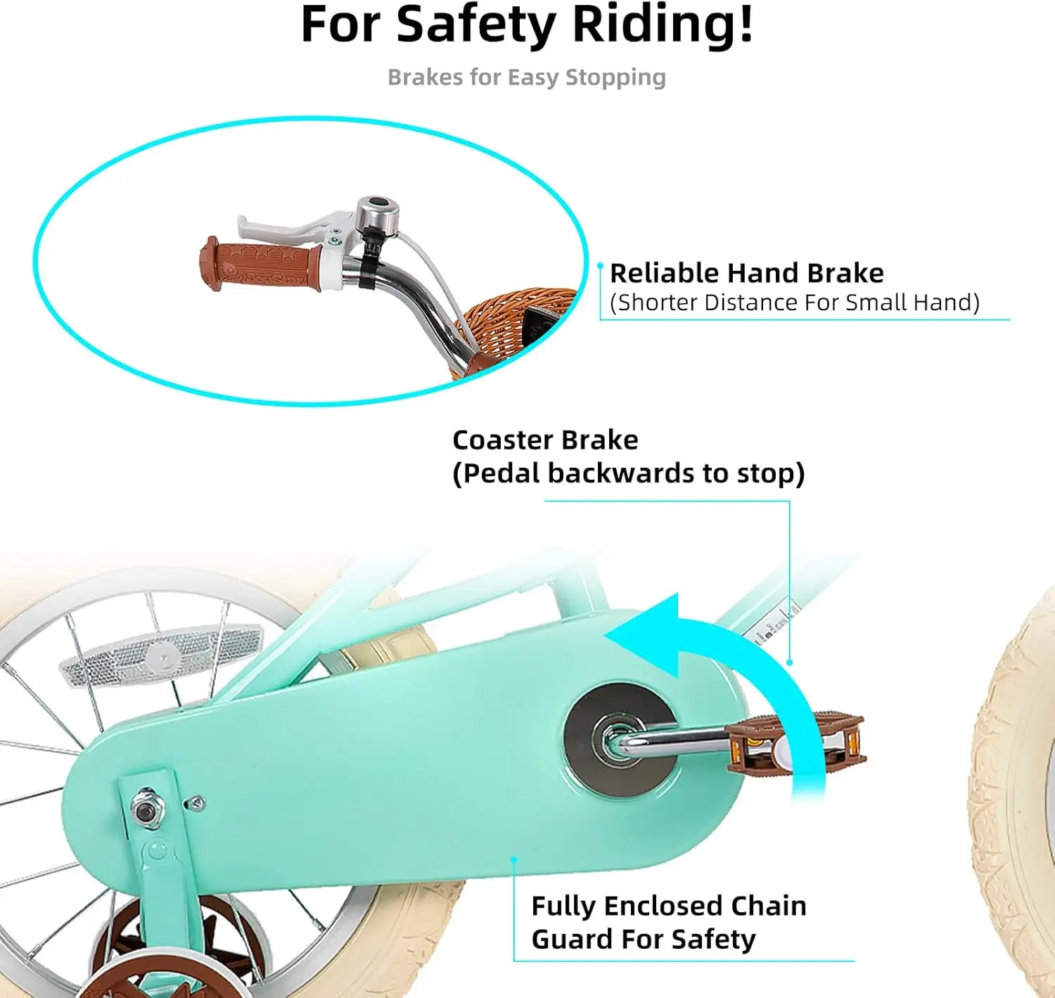 Bicicleta estilo retrô para meninas, rodas de treinamento para crianças de 2 a 12 anos e crianças de 20 polegadas