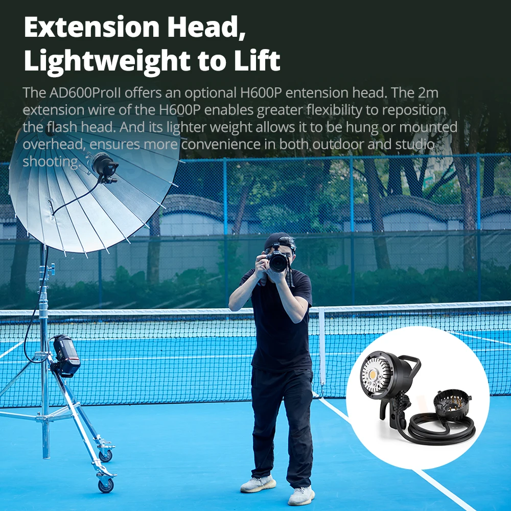 Godox AD600PROII All-in-One Outdoor Flash 600W TTL HSS Built-in Li-on Battery 2.4G Wireless X System Strobe Light for Camera