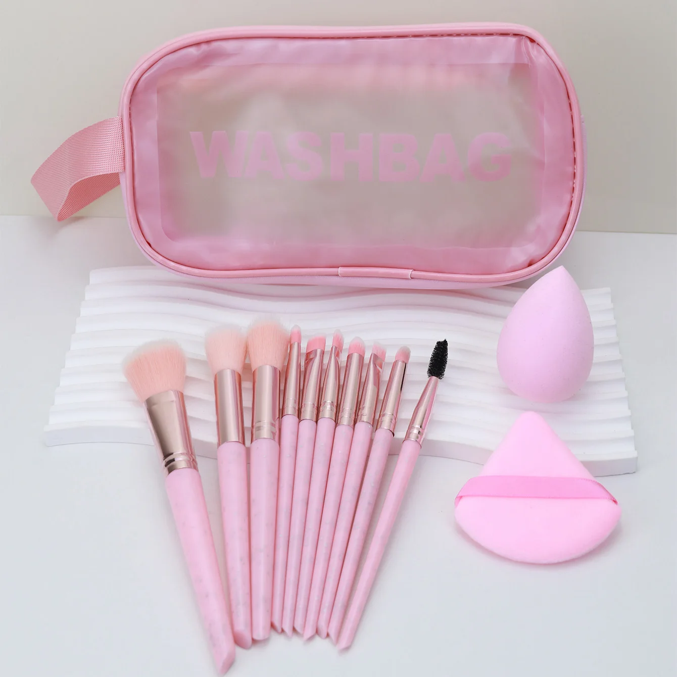 

13pcs/set Makeup Beauty Tools Set, Cosmetic Bag Makeup Brushes for Easy Makeup Application, Soak to Big Powder Puff