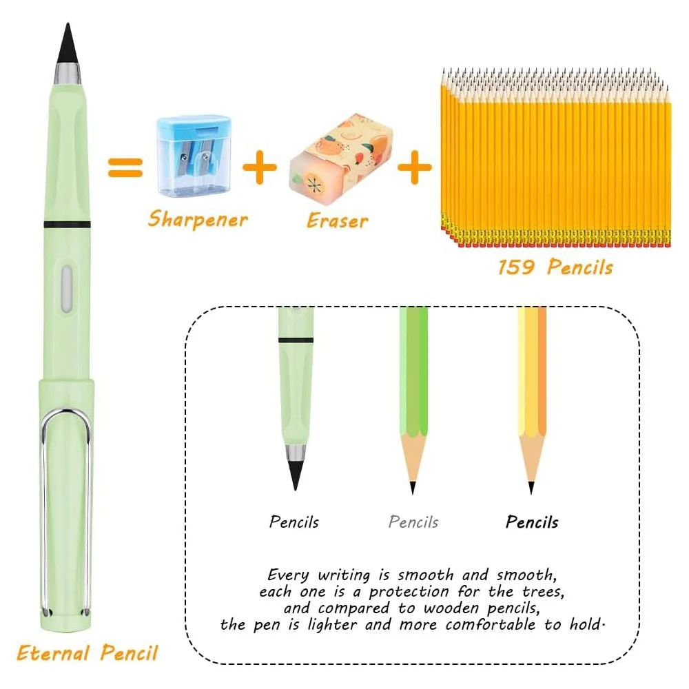 영원한 연필 멀티 컬러 무잉크 연필, 영원한 무한 금속 연필 기술, 무제한 쓰기 영원한 연필