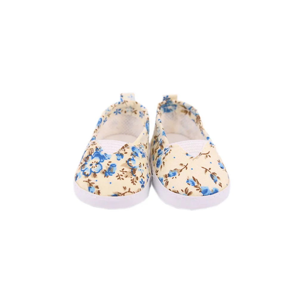 Ensemble Économique de Chaussures pour Poupée de 18 Pouces - Rose Blanc Bleu