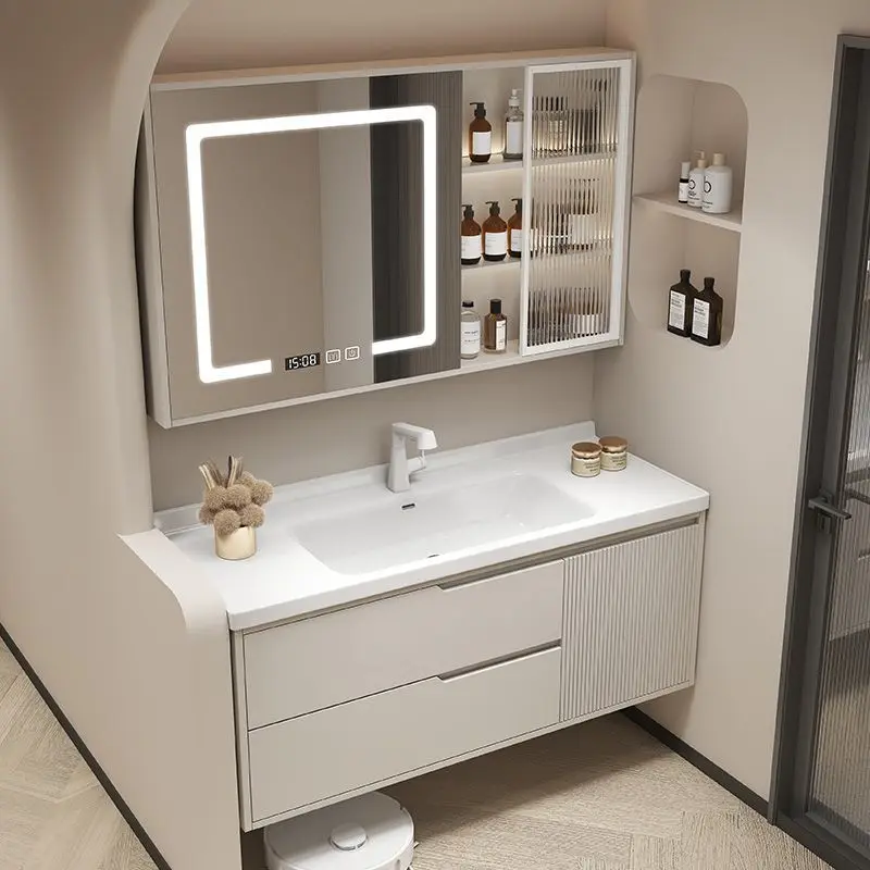 Creme Wind Eiche Farbe Badezimmer Toilette Handwaschbecken Keramik