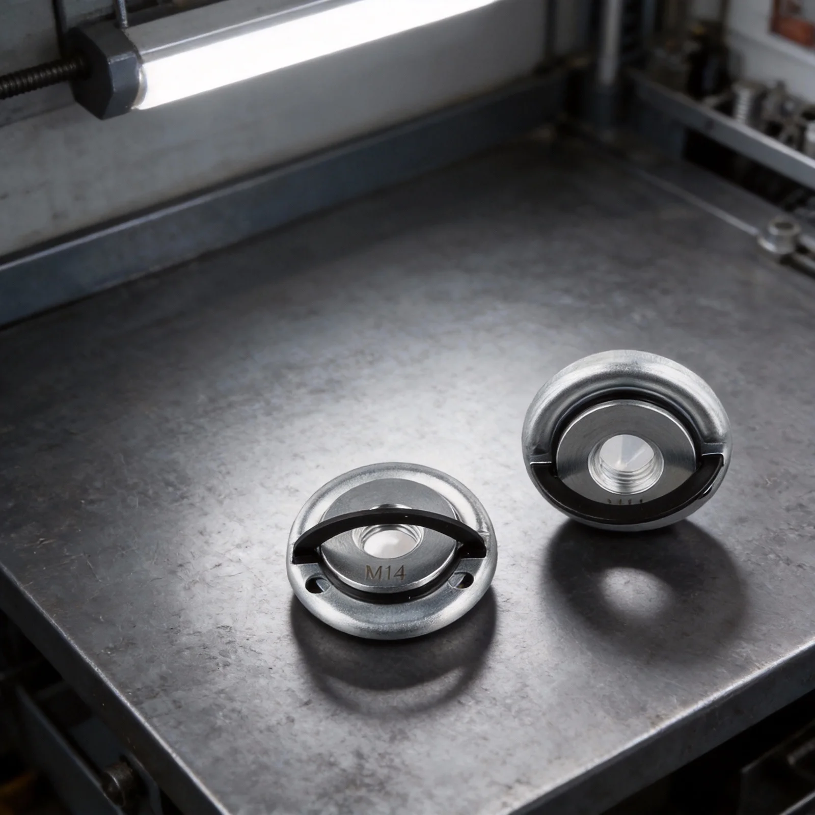 

2 PCS Quick Release Nut Clamp for Angle Grinder Accessories Self Locking Flange Nuts 45mm Diameter Alloy Steel