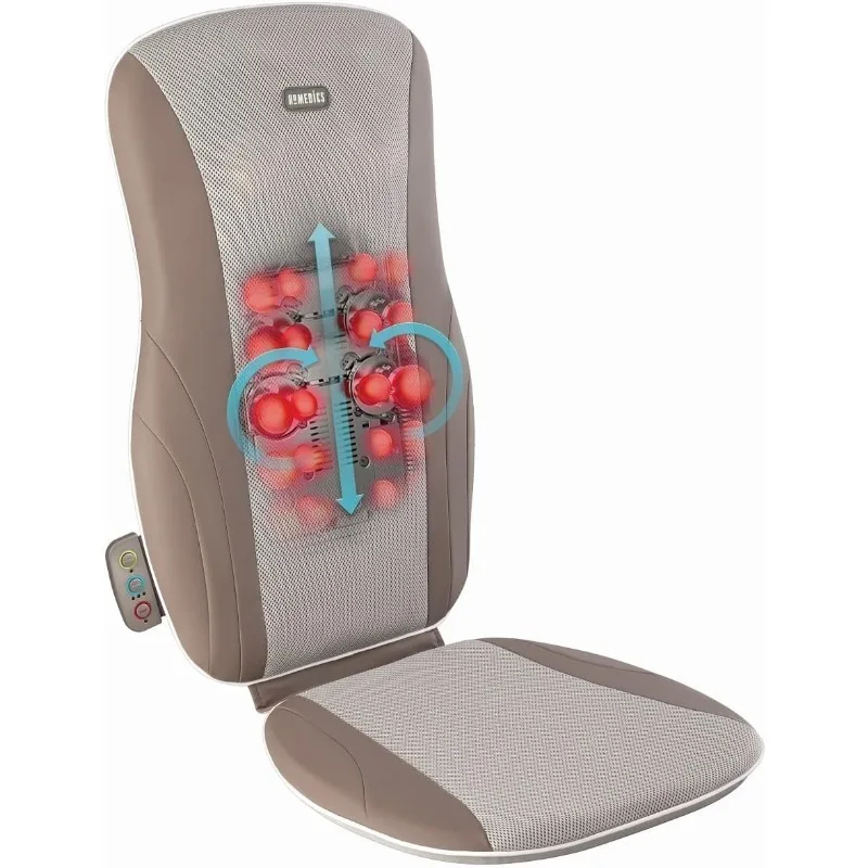 

Homedics Shiatsu Massage Cushion with Heat for Full, Upper, and Lower Back, Deep Kneading Massager, Fits Most Chairs for Home or