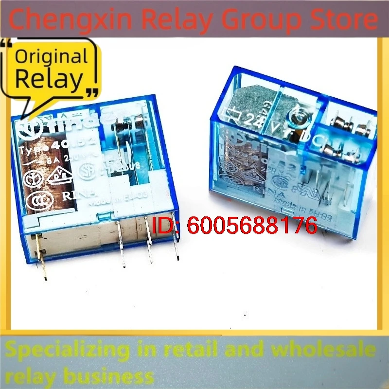 New 10pcs/lot TYPE 40.52 24VDC 8Pin Electromagnetic Power Relay PCB Mount Mini Control Relay