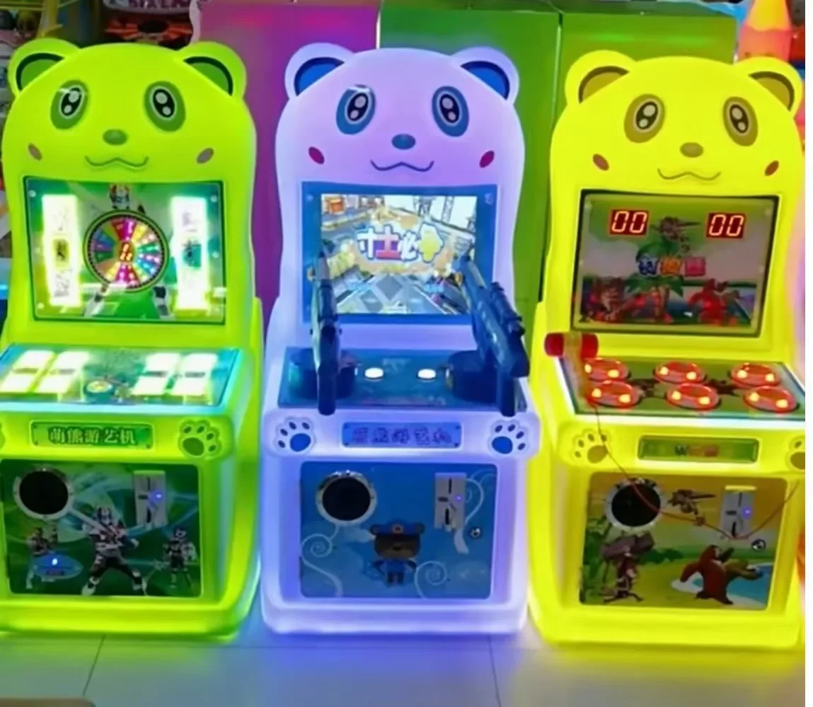 

#For High Quality Kid Play Factory Cute products Bear Bullets coin operated Racing Shooting children Game Machine