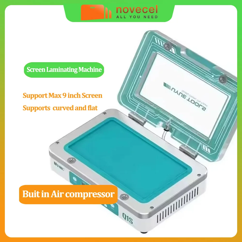 UYUE Q1S 9inch LCD Laminating Machine Built Air Compressor For Cured & Flat Screen LCD Display OCA Laminator Repair Tool
