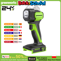 Greenworks 24V LED Flashlight Kit 200lm Handheld Light Cordless High Intensity Working Light Tool Only [Energy Class A++]