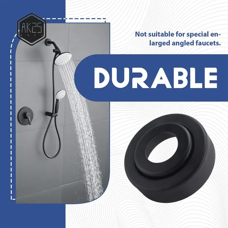 

AK25-Набор для крепления душа, оборудование для водопроводной трубы, медная декоративная крышка, аксессуары для смесителей для ванной комнаты, гальваника-черного цвета