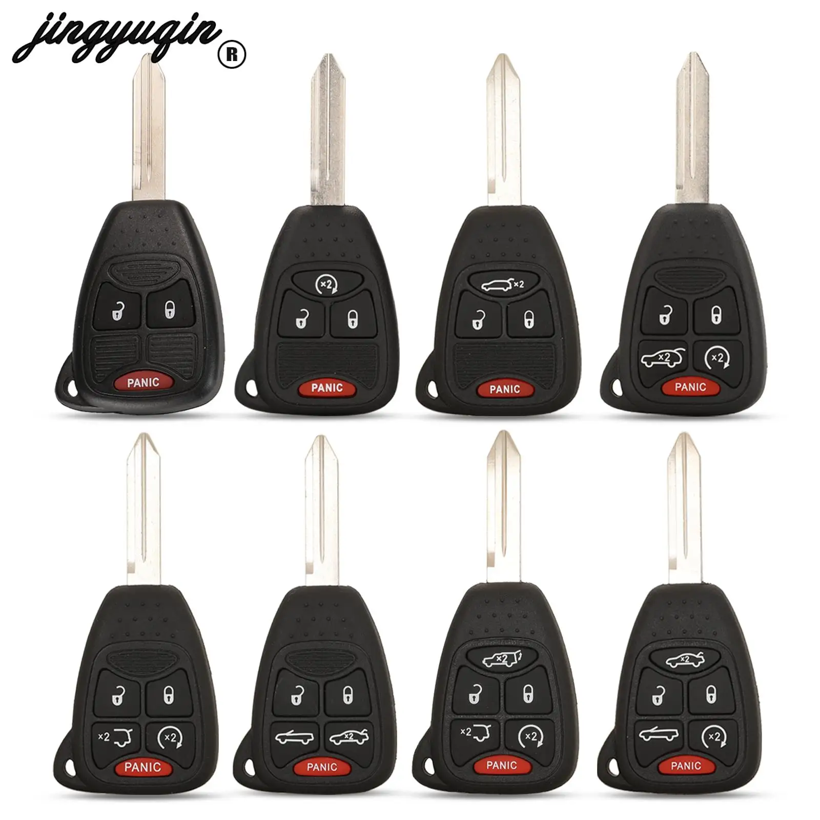 

Jingyuqin 3/4/5/6 кнопочный чехол для дистанционного ключа автомобиля для Jeep Commander Grand Cherokee Liberty Patriot Wrangler Compass Dodge