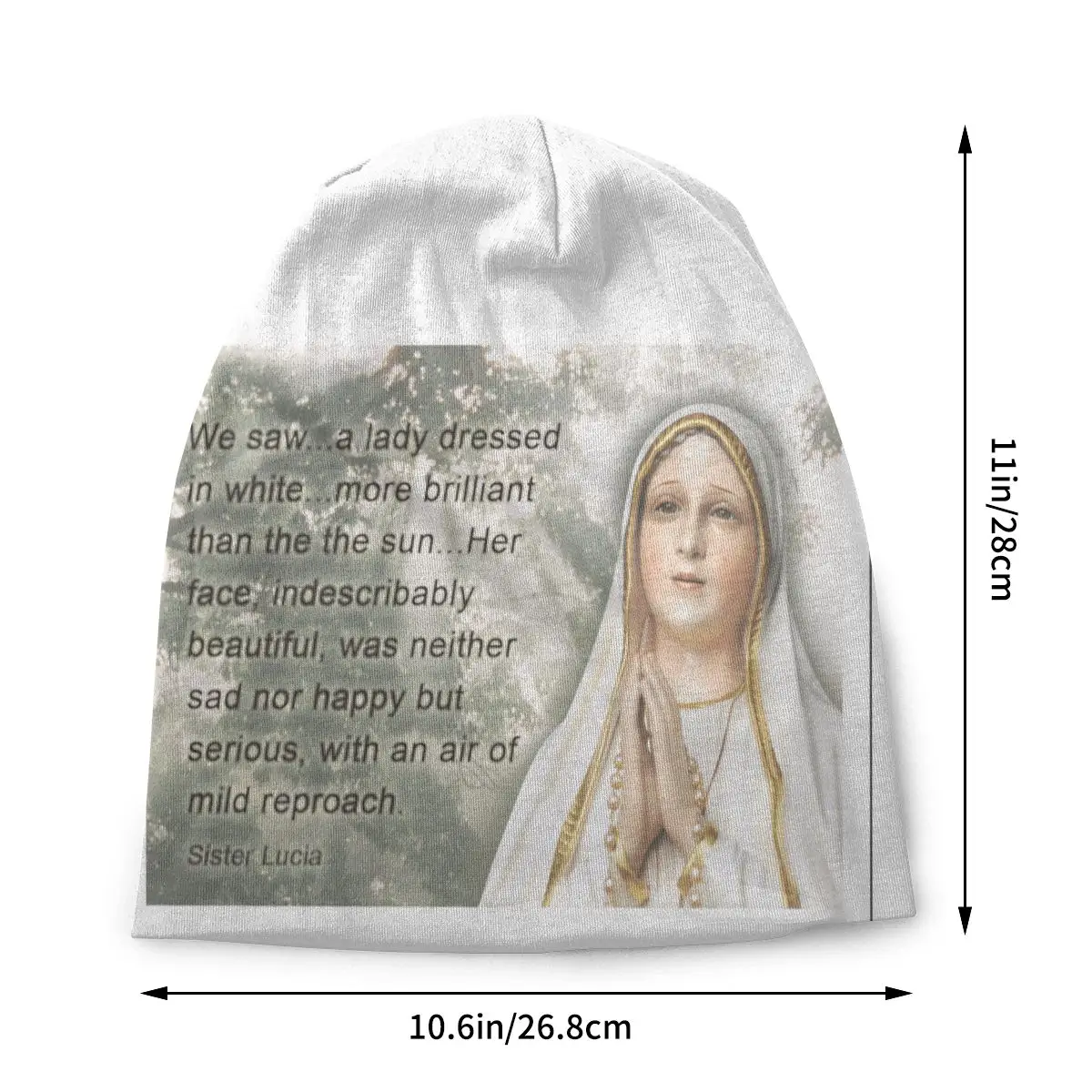 Our Lady Of Fatima Beanie Bonnet Knitting Hat Men Hip Hop Unisex Christian Portugal Rosary Virgin Mary Warm Skullies Beanies Cap