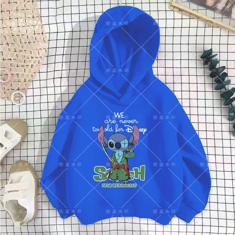 

Lilo & Stitch Hoodie Kids 3-13 Year Clothes Suitable Baby Girl Long Sleeve Antumn Pullover Sweater Fashion Pullover Sweatshirt