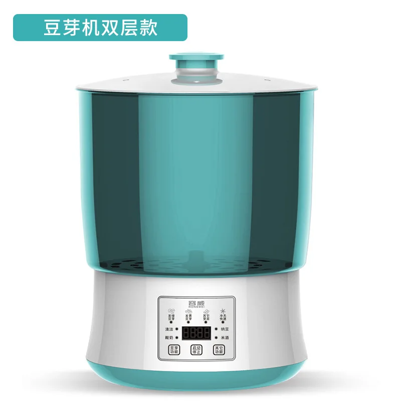 Macchina per germogli di fagioli macchina automatica per uso domestico macchina per denti di fagioli di grande capacità soia grezza germogli di fagioli verdi serbatoio di germogli di vaso