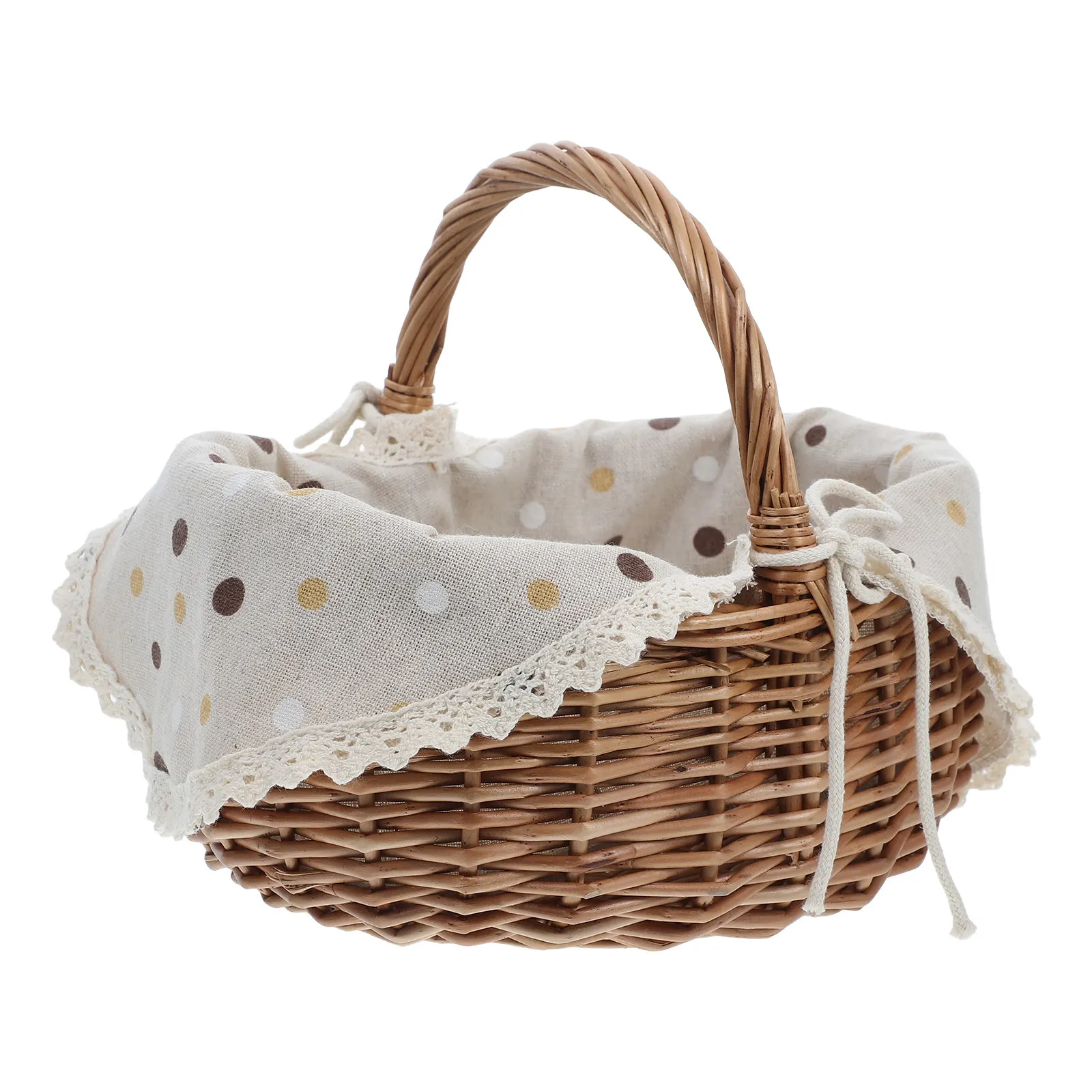 Elegant Handwoven Plastic Picnic Basket Versatile Carrying Basket for Picnics Present Baskets Grocery Shopping Pantry