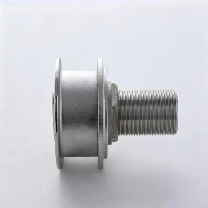 D5BE Marine Vent Cap 316 Stainless Steel Boat Vent Cover with Polished Finish, Round Wide Flange and Threaded Stem Body