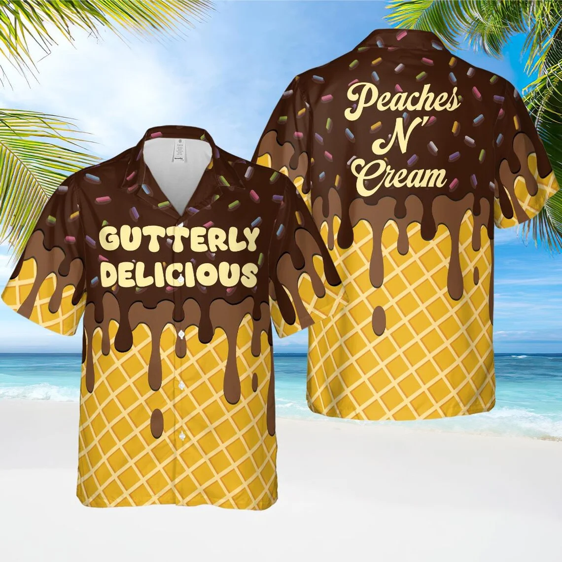 

Personalized Bowling Ice Cream Drip Hawaiian Shirt Custom Name Button Down Shirt Ice Cream Drip Shirt Ice Cream Shirts