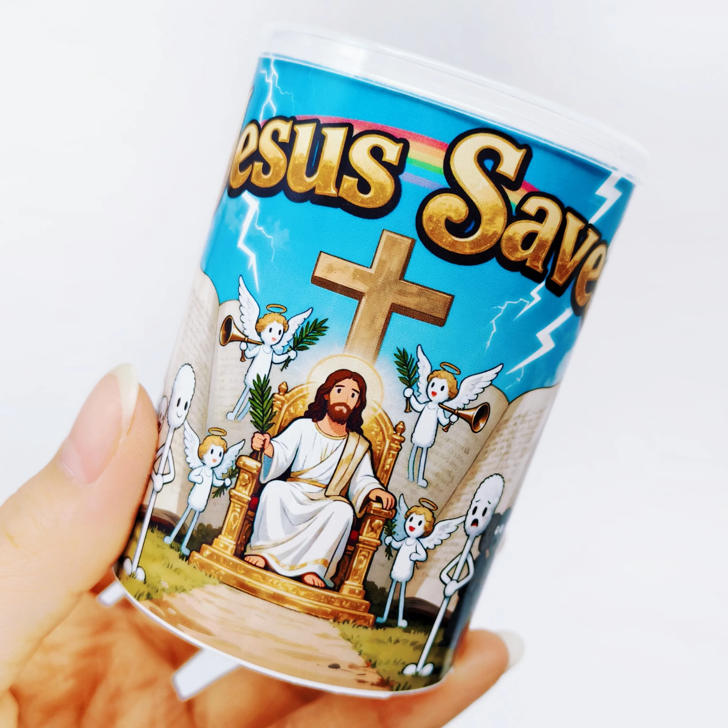 200 шт./400 шт. ватный тампон на тему Иисуса, спиральный круглый толстый тампон, ватный тампон, ватный тампон в религиозной вере