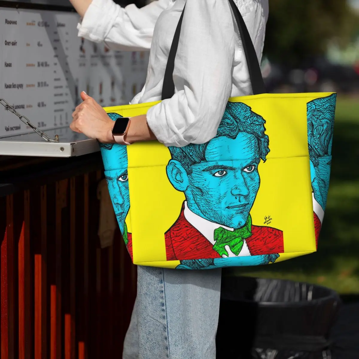 

Federico Garcia Lorca Portrait 16 Beach Tote Bag Sport Gym Yoga Duffle Large Tote Bag Women Travel Bag Fitness bag