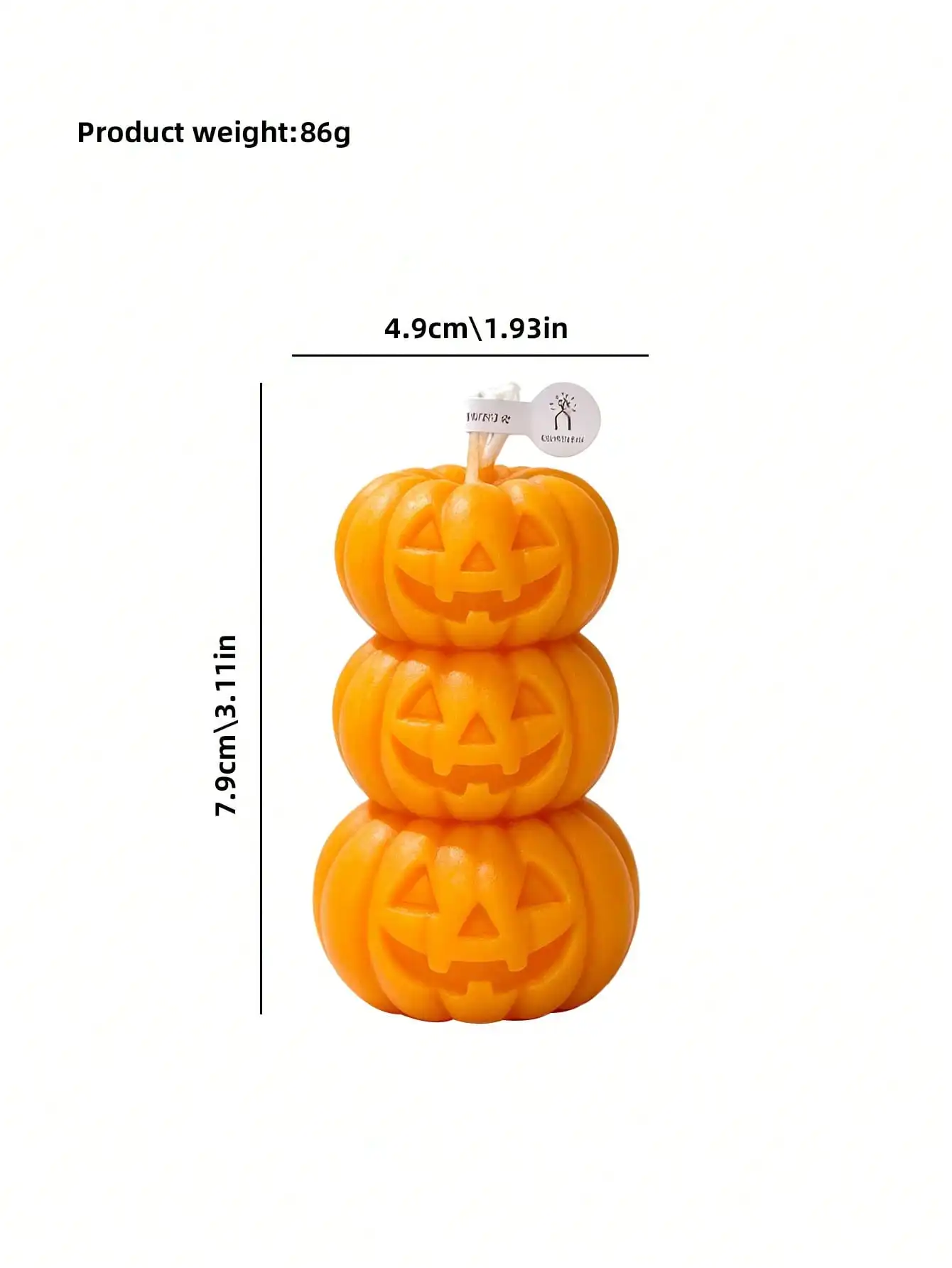 1pc Halloween 3-Layer Pumpkin Shaped Candle, Pumpkin Design - Scented - Smokeless, Long Lasting Fragrance, Suitable For Home Decor, Perfect For Bedroom Environment And DIY Gifts. Suitable For Home Decor, Fireplace, Living Room,sh260721174917036172797