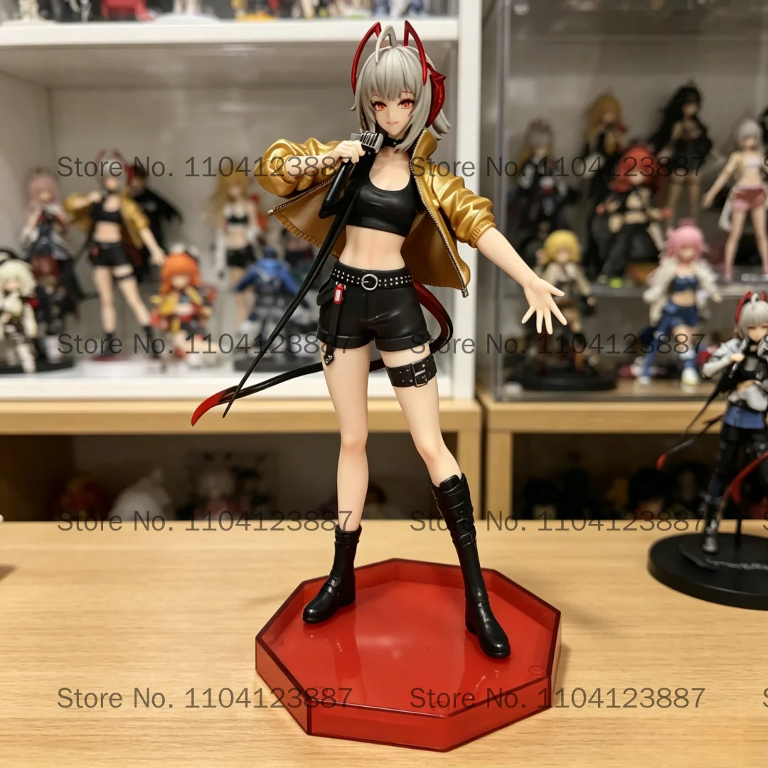 23cm Arknights W Anime-Figur Sechs-Sterne-Scharfschützen-Operatorin Schönes Mädchen PVC Sammlermodell Desktop-Dekoration Ornament Fangeschenk