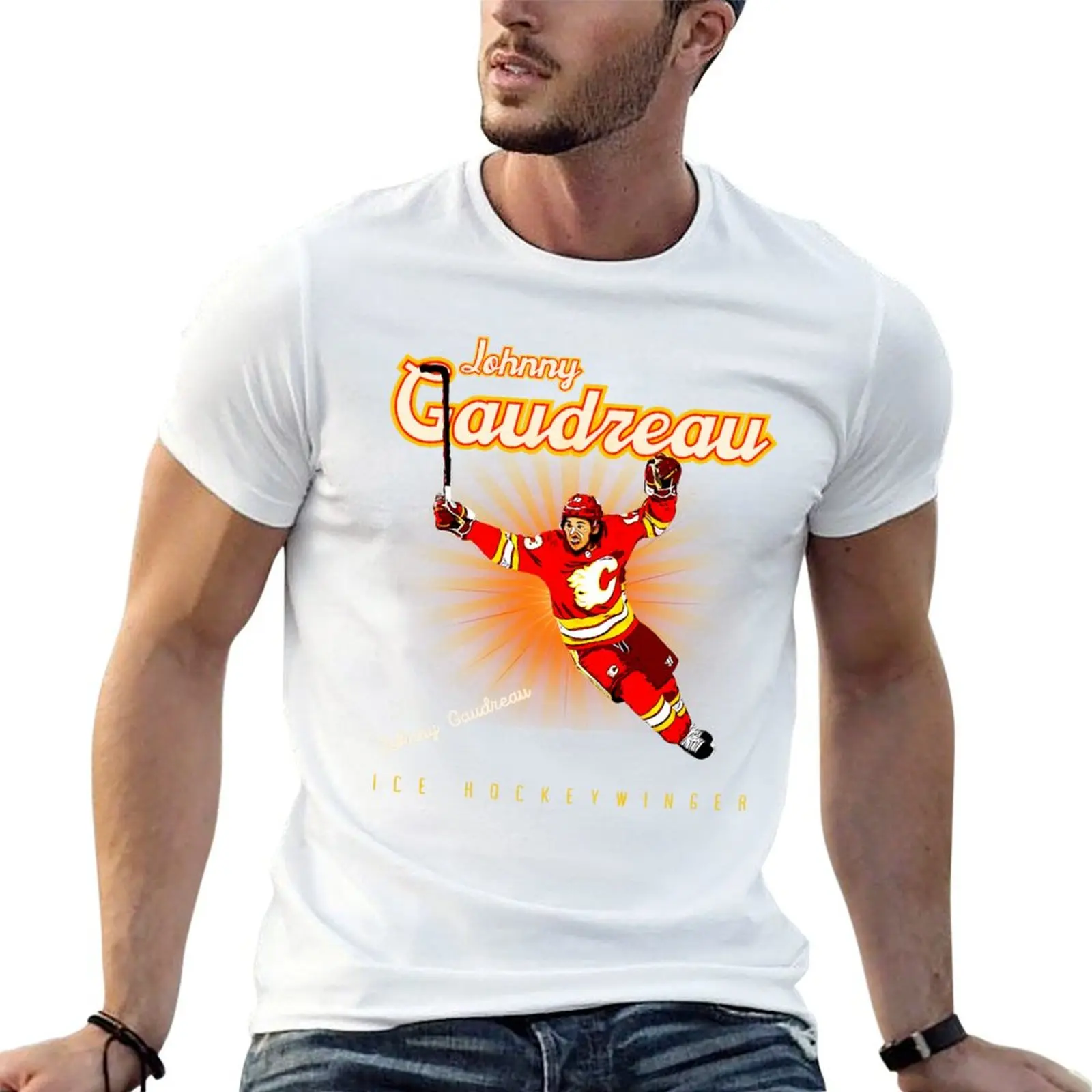 Johnny Gaudreau ice hockey winger T-Shirt Simple Graphic Design T-Shirt
