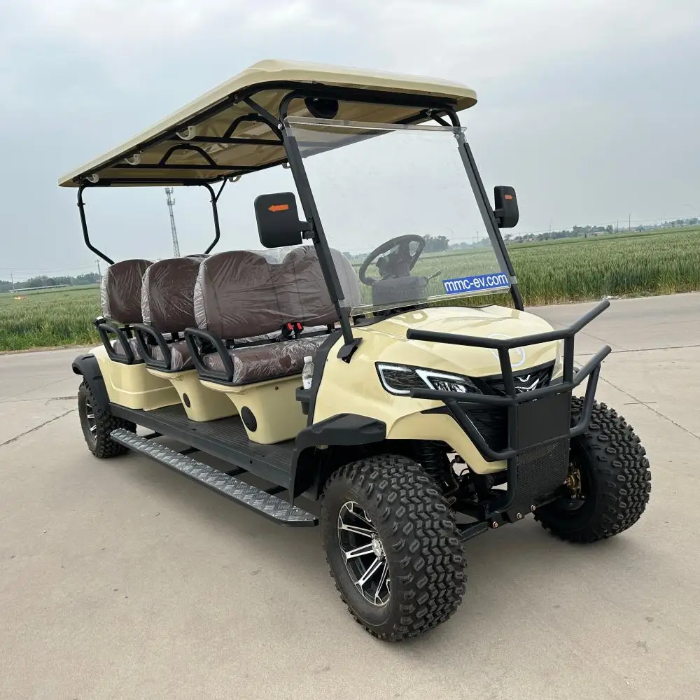 New Model 7000W Motor 4 Wheel Drive Golf Buggy Golf Carts Fast 72V Lithium Battery Powered 6 Seater Electric Golf Hunting Cart