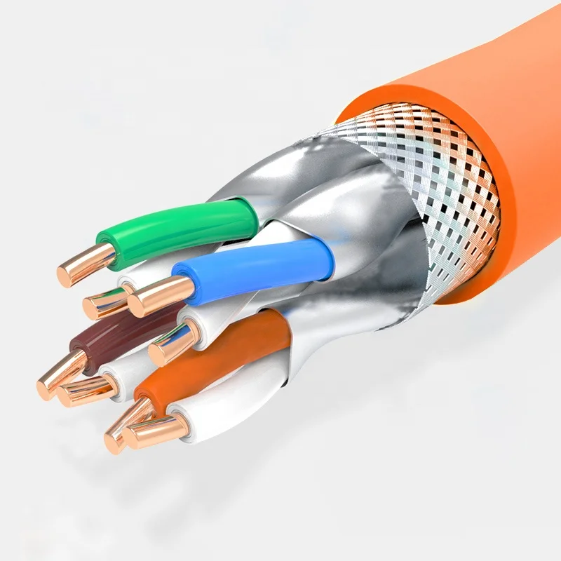 2025 hete verkoop Linkwylan Hi-Speed LSZH Cat7 SFTP-kabel 23AWG massieve draden afgeschermde netwerkinstallatie LAN ondersteunt 4PPoE Communi