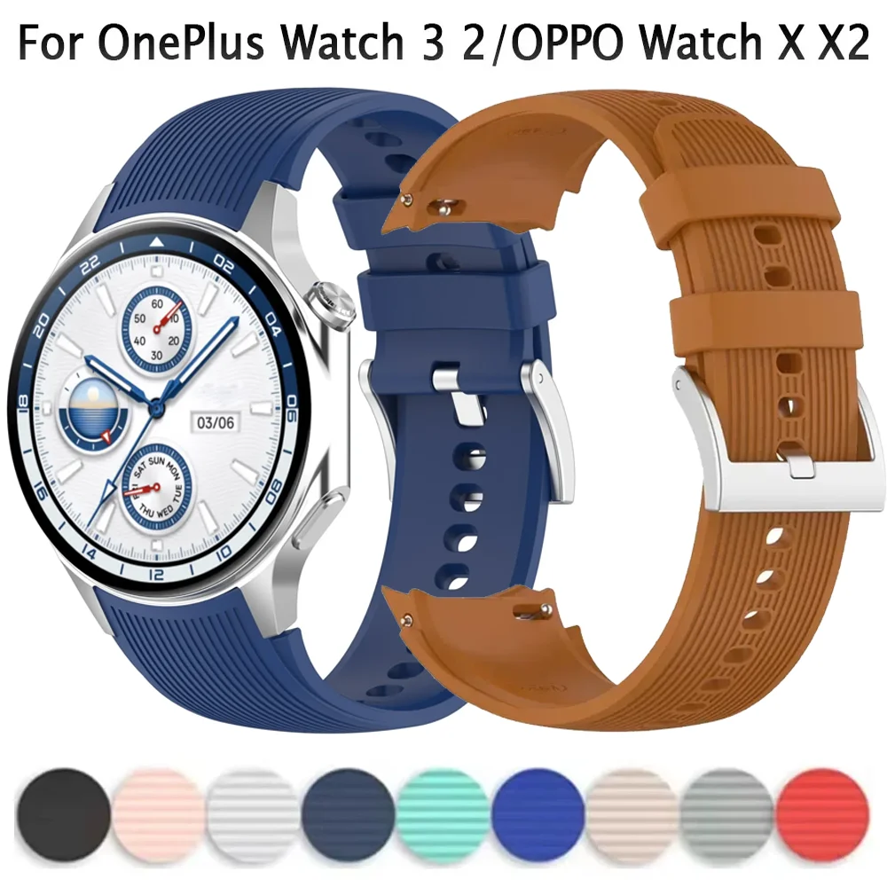 لا فجوة سيليكون حزام الساعات ل ممن لهم ساعة X X2 استبدال كوريا معصمه ل OnePlus ساعة 2 3 2R سوار الساعة الذكية الفرقة
