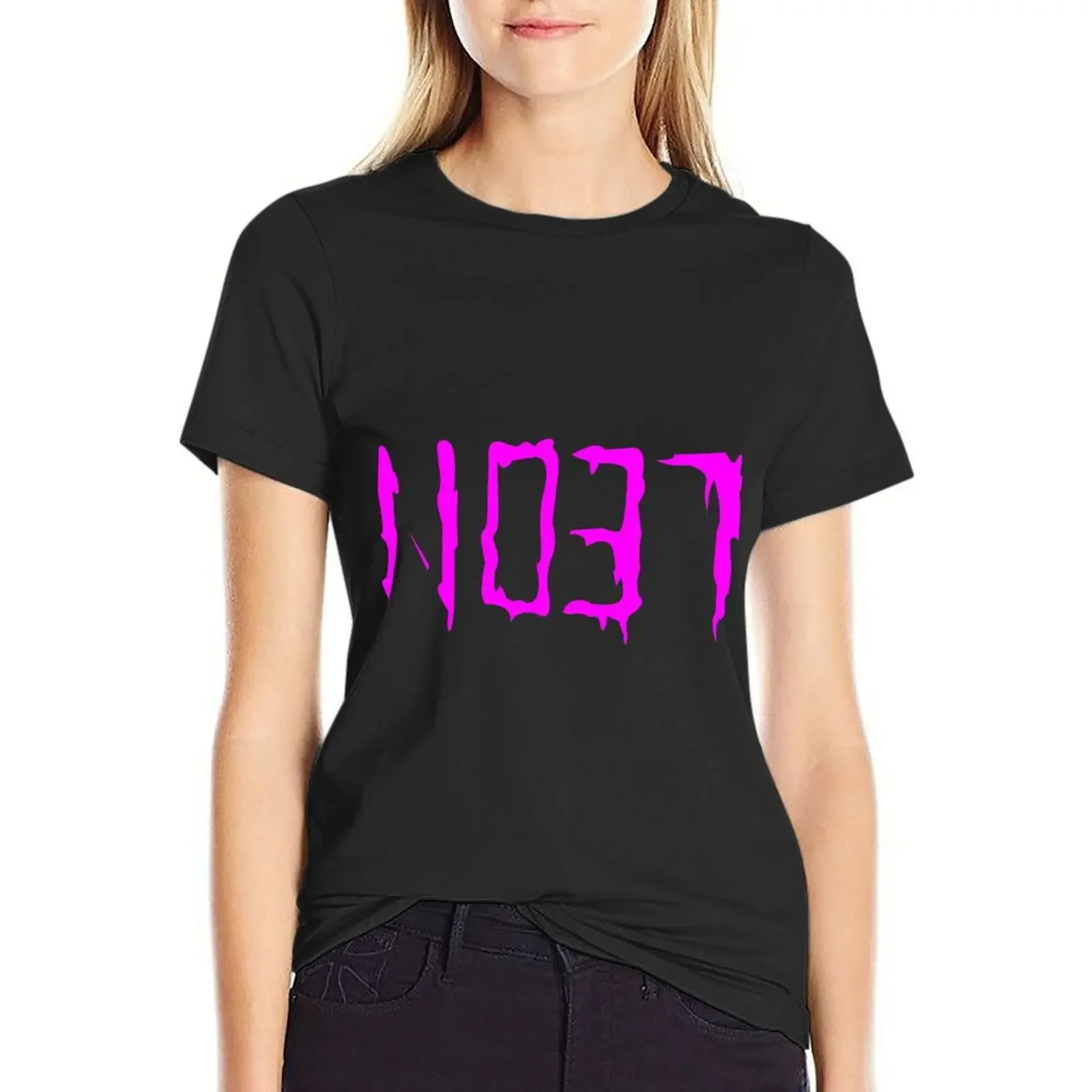 Danganropna 11037 camiseta con diseño inspirado en LEON, top de verano para mujer, ropa kawaii, camisetas gráficas, camiseta para mujer
