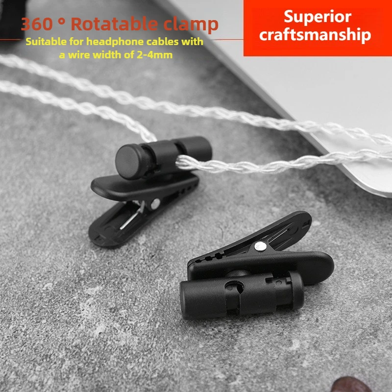 

10-piece Set Suitable For Oriolus Headphones Large Rotating Cable Clips IE800S Earbuds Flat Cable Clips Upgrade Cable2-4mm Width
