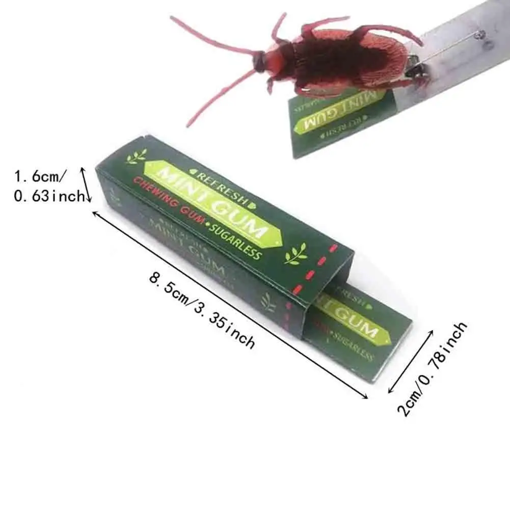 2pcs Simulation Cockroach Chewing Gum Creative Fun Novelty Funny Toy Startled DIY Self-installation Boys April Fool's Day Toys