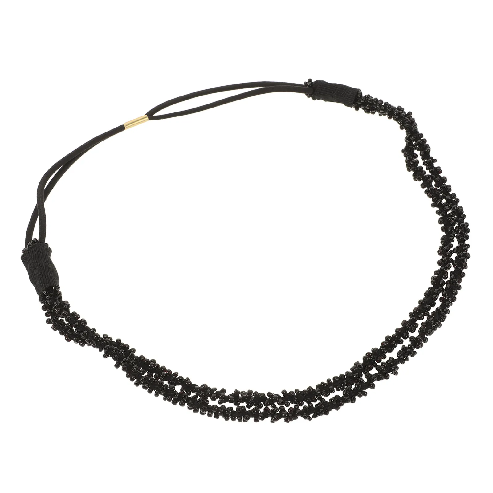 

Bohemian Beaded Headband Elastic Headband for Women Comfortable Stretchy Hair Chain Head Jewelry for Wedding Party Fashion Hair