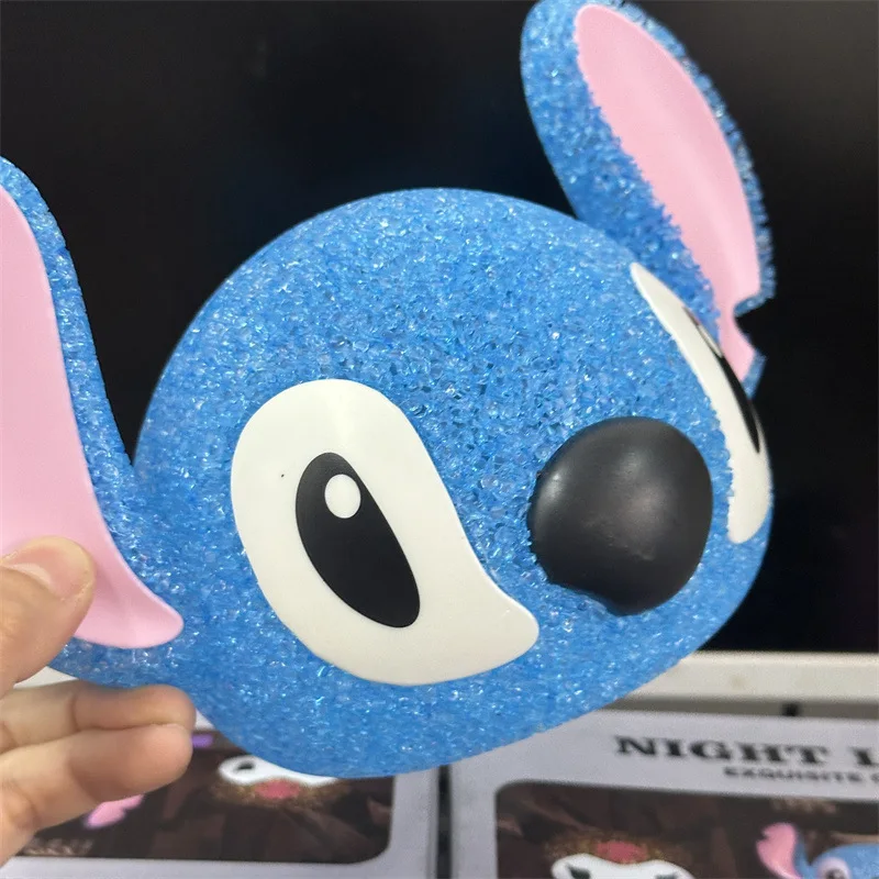 Disney stitch partícula projeção luz da noite bonito dos desenhos animados lilo & stitch 3d boneca lâmpada de leitura criativo lâmpada mesa crianças presentes