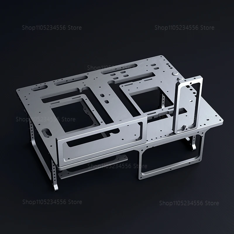 Open Frame Computer Case Aluminum ATX MATX ITX Holder Water Cooling Support Large GPU Gaming Rig Clear Side Panel