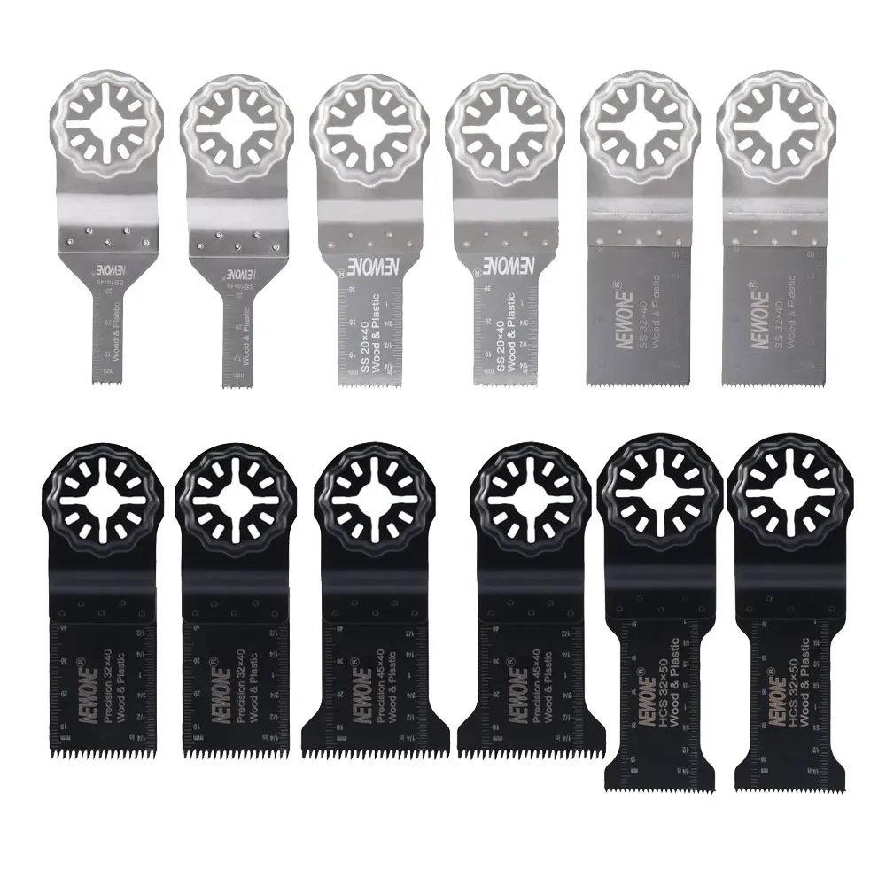 NEWONE 12pcs SS Japan teeth Oscillating tool Saw Blades for renovator for Plastic Metal cutting Removing