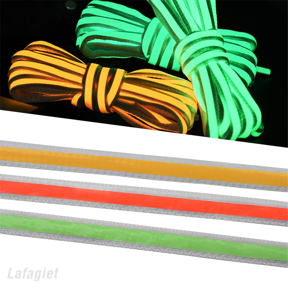 1Pair Semicircle Reflective Shoelaces Luminous Sneakers Shoelace Laser Shoe laces Fluorescent Laces 100cm Programmable Bracelet