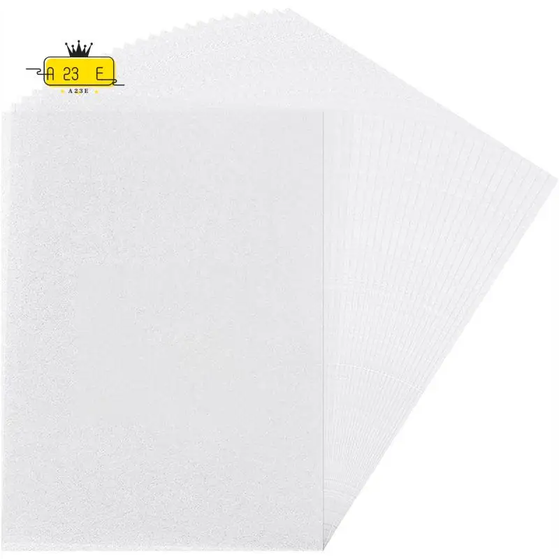 A23E-25PCS Shrink-Plastic Sheets, Shrink-Art Paper For Crafts DIY Keychain Making, 8X6in
