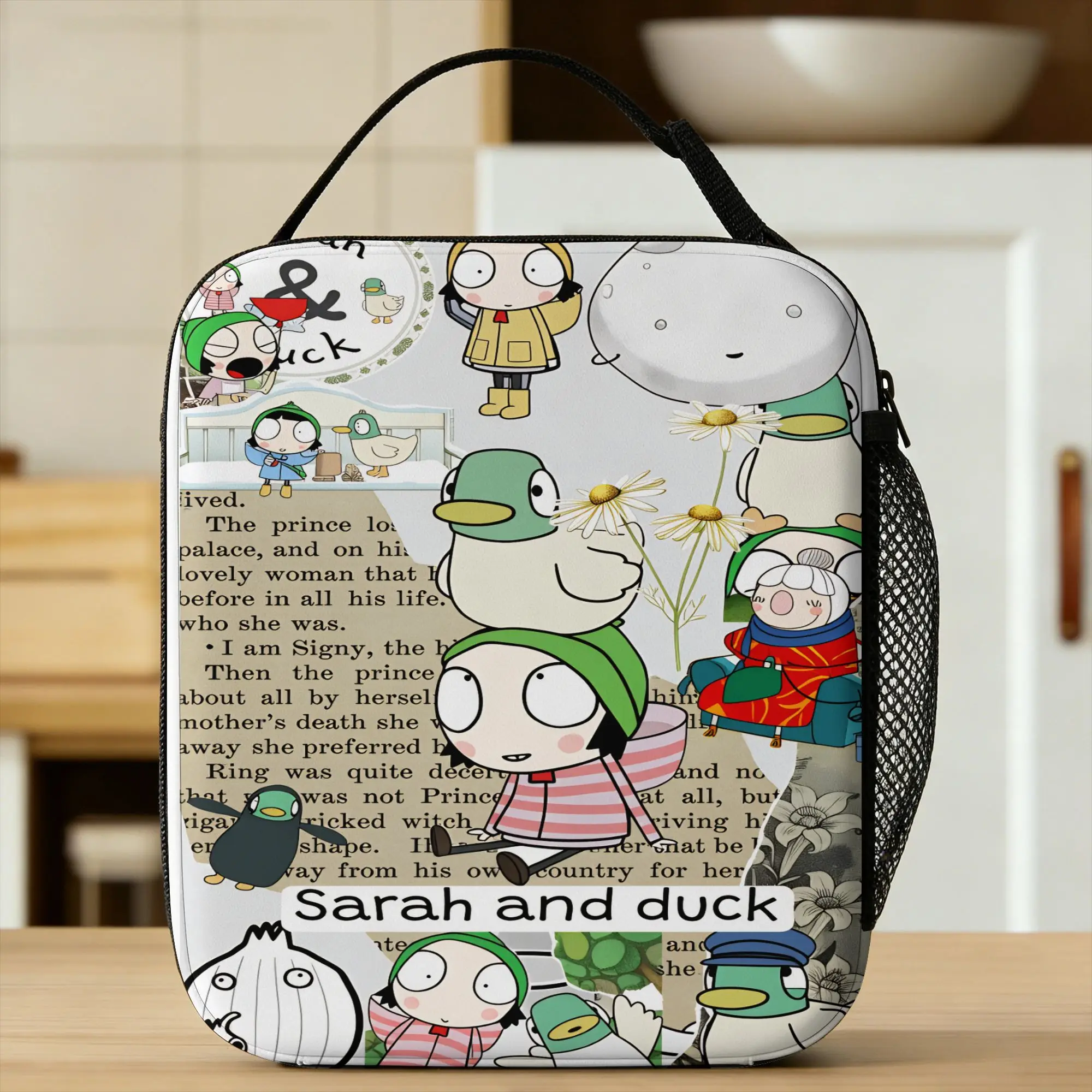 Sarah And Duck Lunch Bag Casual Lunch Box For Women Outdoor Picnic Portable Cooler Bag Oxford Designer Thermal Lunch Bags