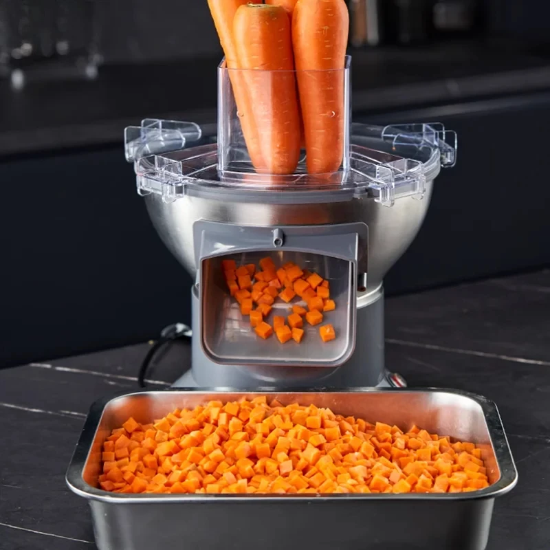 Big Mouth Commercial Electric Veggie Slicer Dicer Shredding Machine for Potato Onion Radish Mango