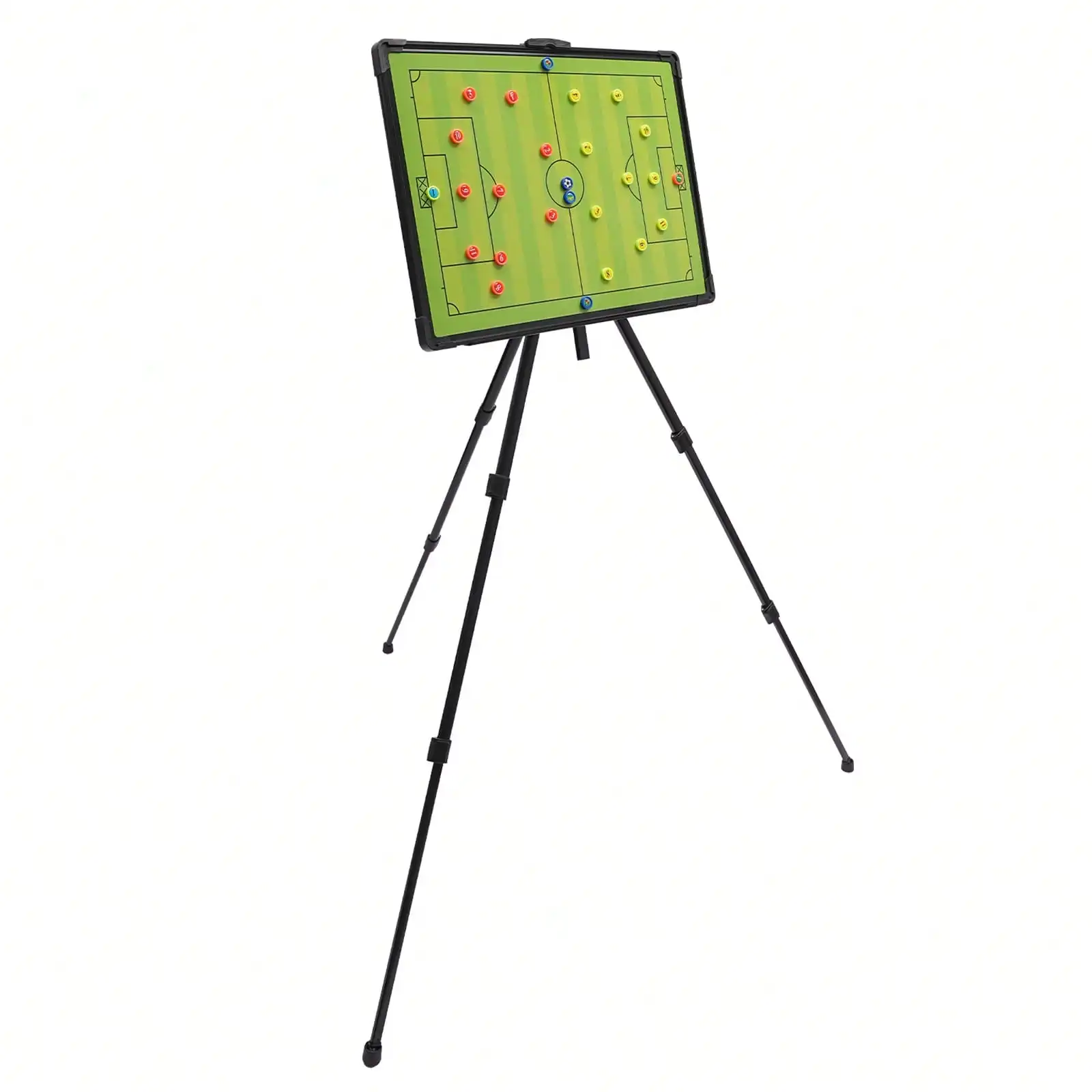 Portable Stainless Steel Tactical Display Magnetic Board, Triangle Bracket Stand Coaching Board, Football Tactical Board