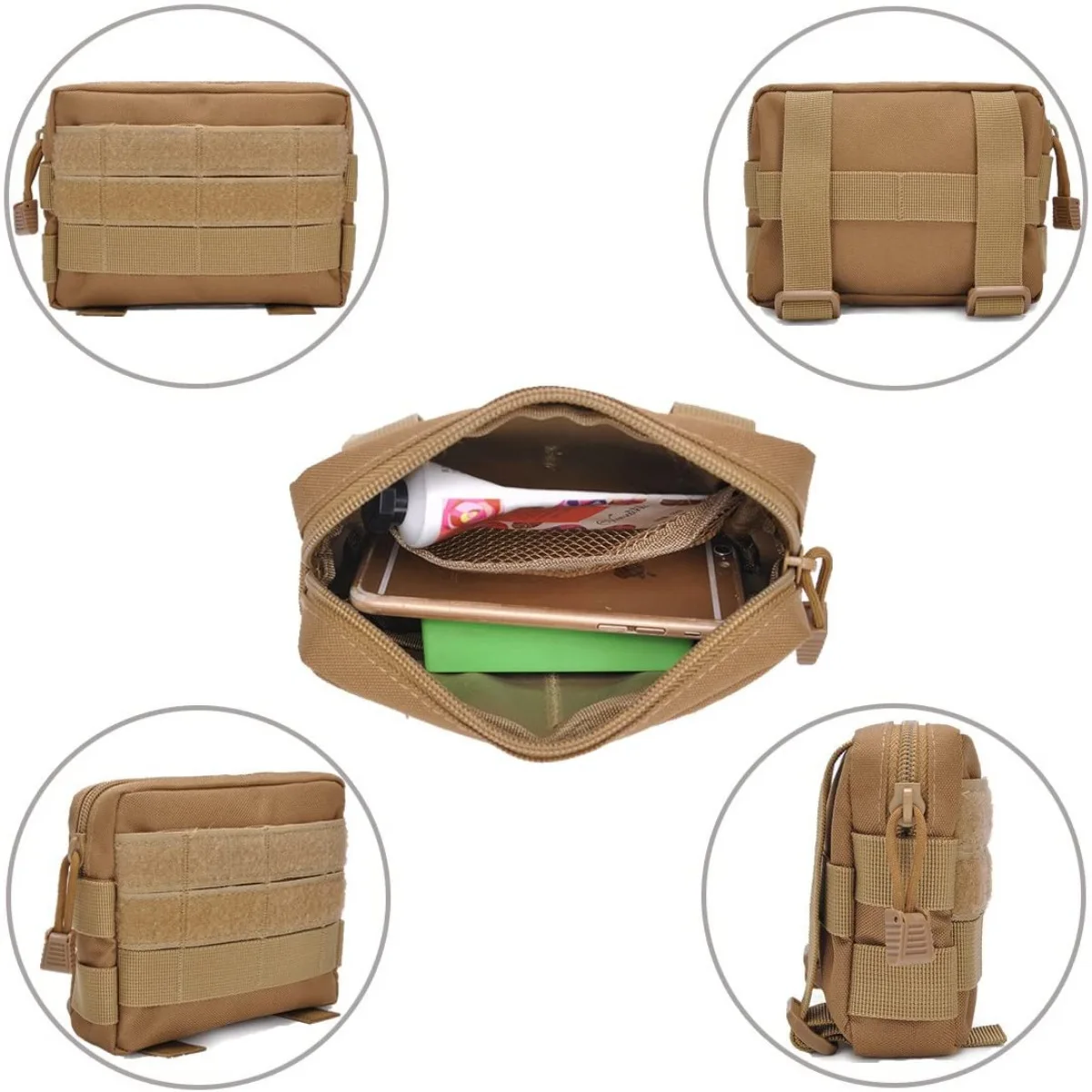 Tactical Molle Pouch Belt Waist Bag Outdoor Sport Waterproof Phone Bag Cycling EDC Tool Pocket Hunting Fanny Pack