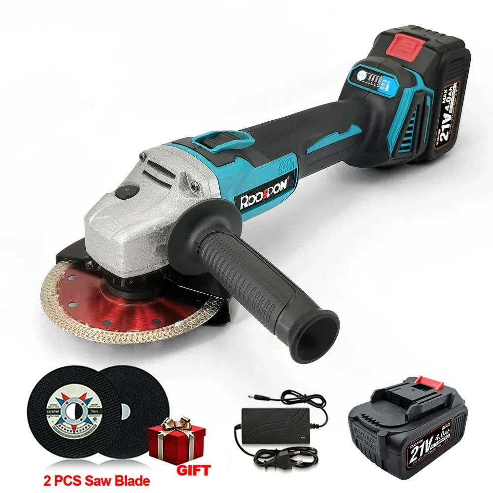 21v Brushless Angle grinder rechargeable 4 speeds Cordless Electric Grinding machine Cutting Machine For Makita 18V Battery