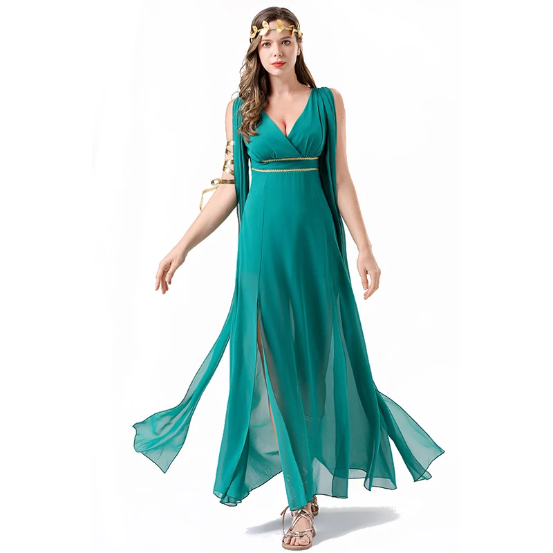 Sexy Greek Goddess Costume Women Green Sexy V Neck Slit Long Dress Halloween Carnival Party Cosplay Cleopatra Queen Fancy Dress - AliExpress 200000532 Sexy Greek Goddess Costume Women Green Sexy V Neck Slit Long Dress Halloween Carnival Party Cosplay Cleopatra Queen Fancy Dress - AliExpress 200000532
