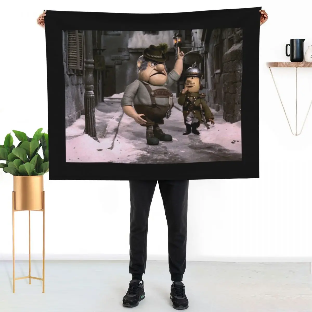 

Burgermeister On The Town Throw Blanket Multi Use Warm Blanket for Living Room Bedroom