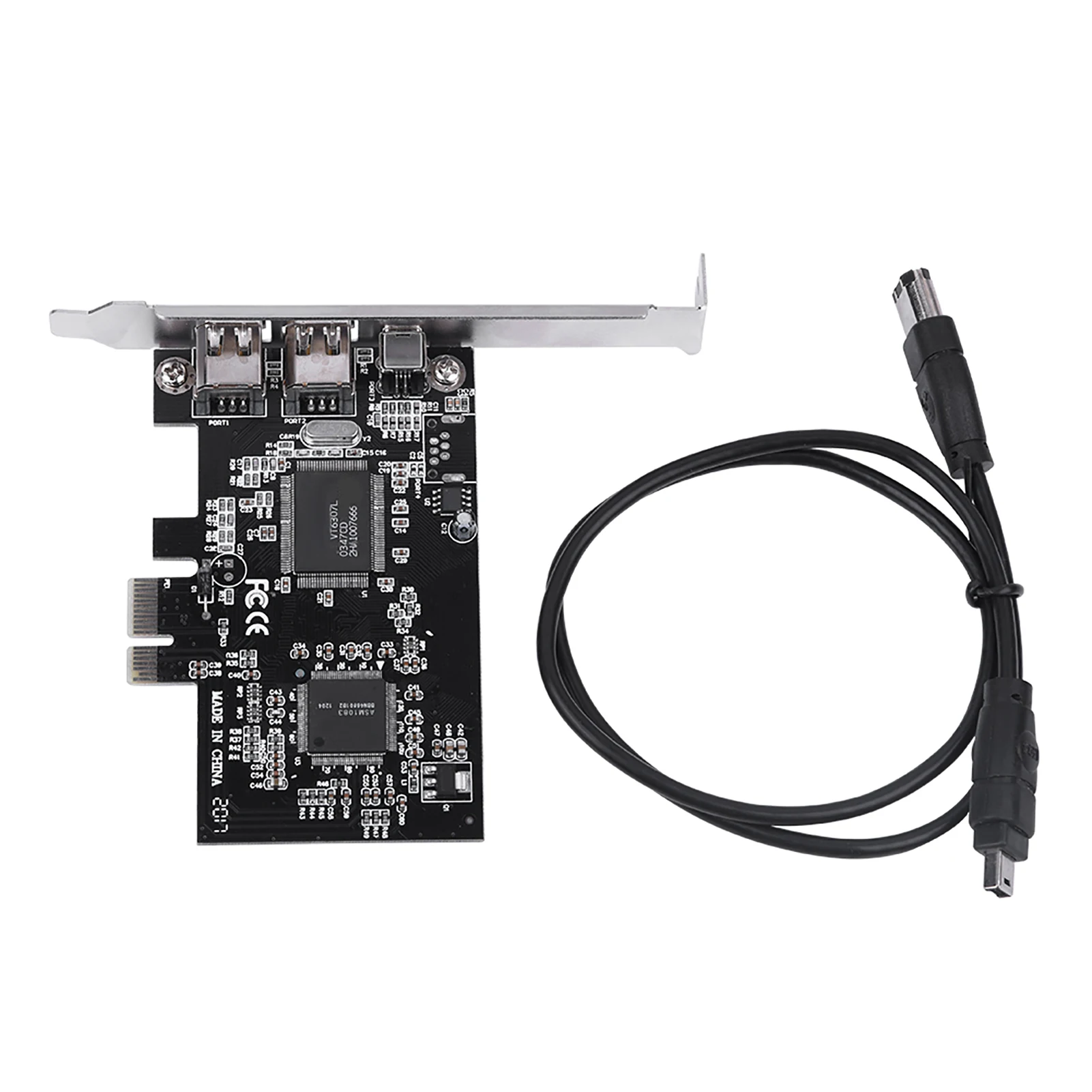 firewire controller card pci e controller card PCI-E PCI Express FireWire 1394a IEEE 1394 Controller Card with Firewire Cable