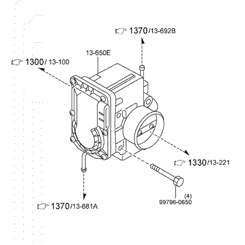 

A05U-High Flow Z67713640 Throttle Body 50Mm For Mazda 3 BL 1.6 MZR Hatchback / Saloon 2009-2013
